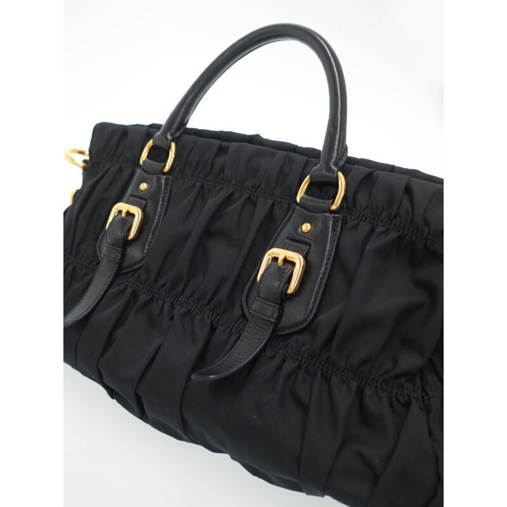 Prada Tessuto Gaufre Satchel gathered handbag Shoulder Bag - Picture 9 of 9